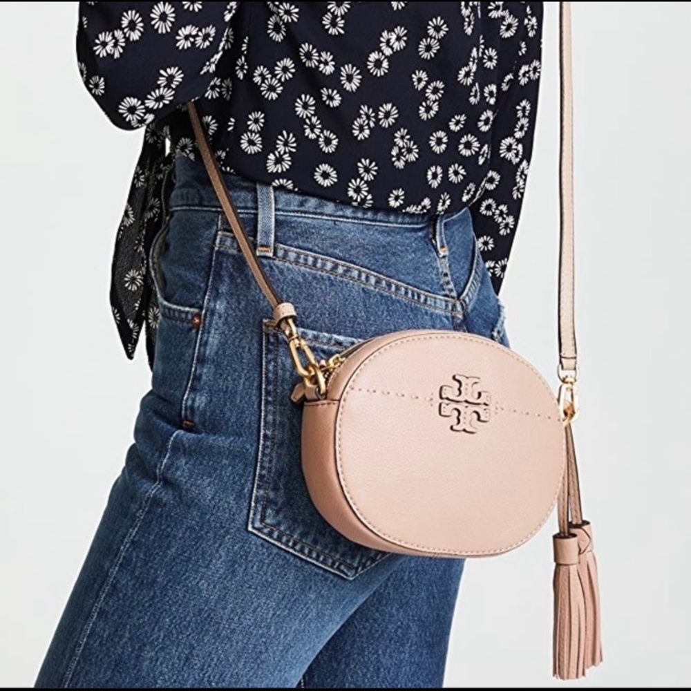 Tory Burch Blush Pink Leather Crossbody Bag